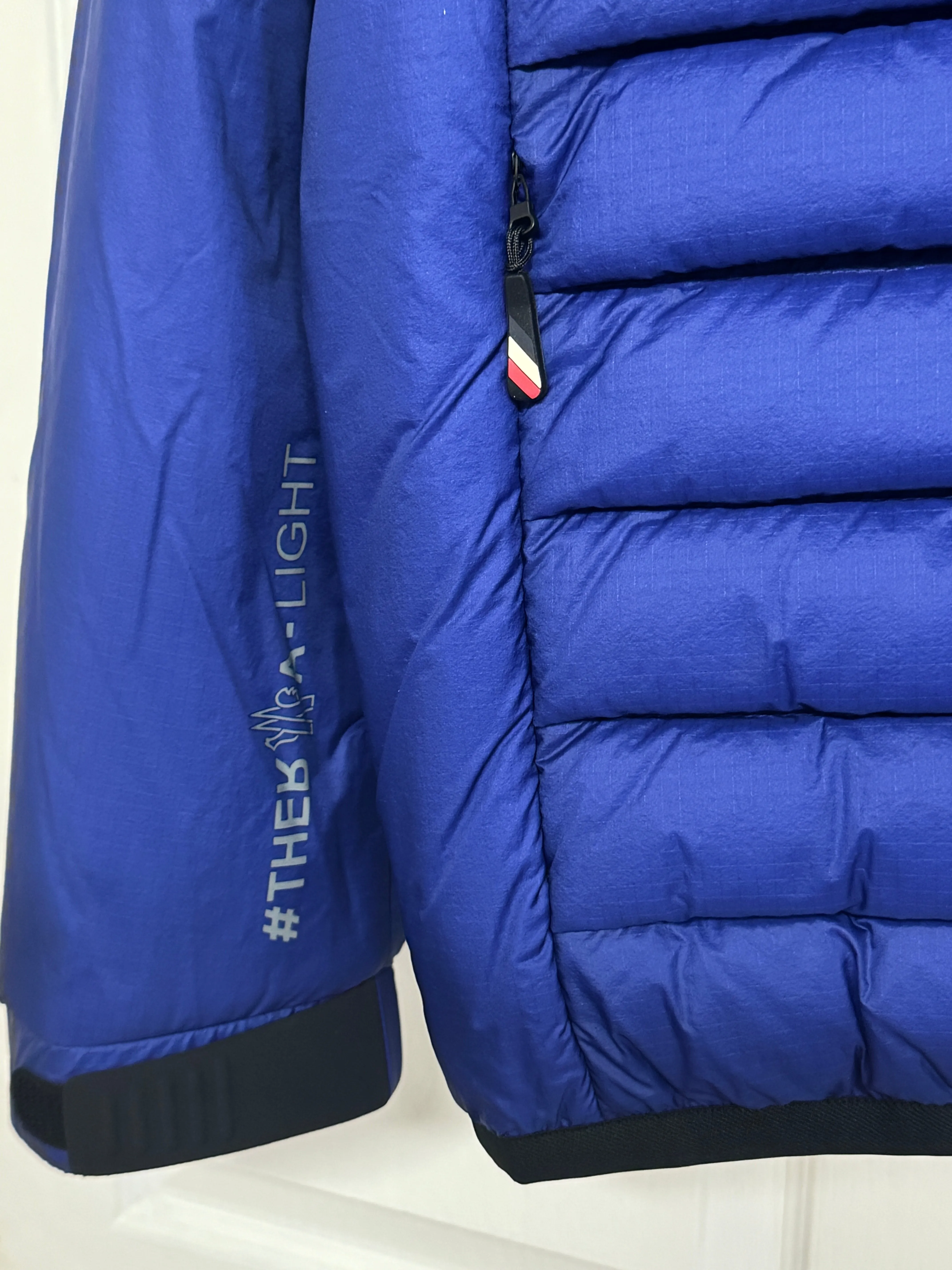 Moncler Grenoble Mens Monthey Zip-Up Puffer Jacket Coat Size 5 / XXL Blue