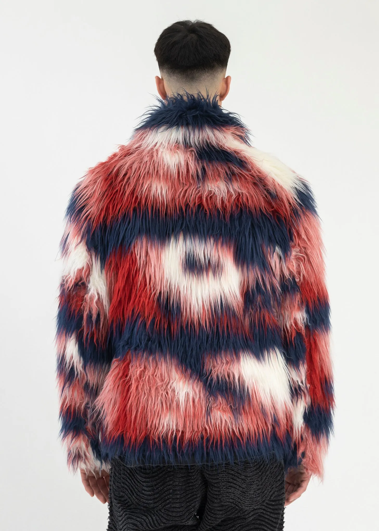 Multicolor Faux Fur Blouson