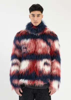 Multicolor Faux Fur Blouson