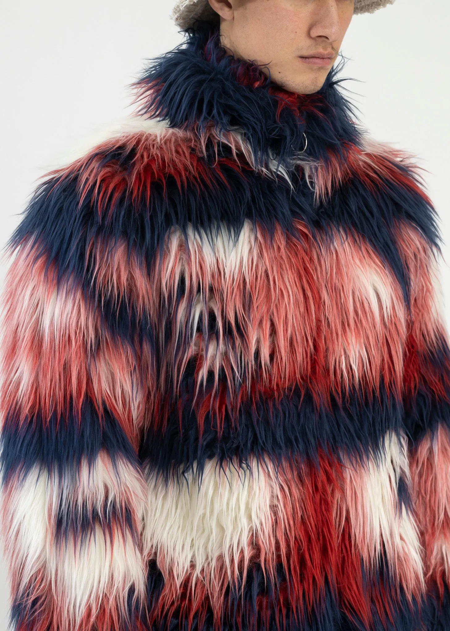 Multicolor Faux Fur Blouson