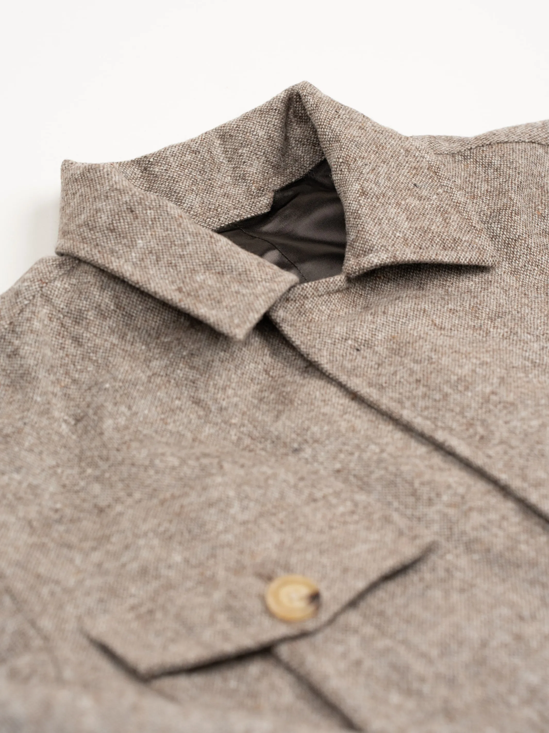 Natural Oat Donegal Tweed Safari Jacket