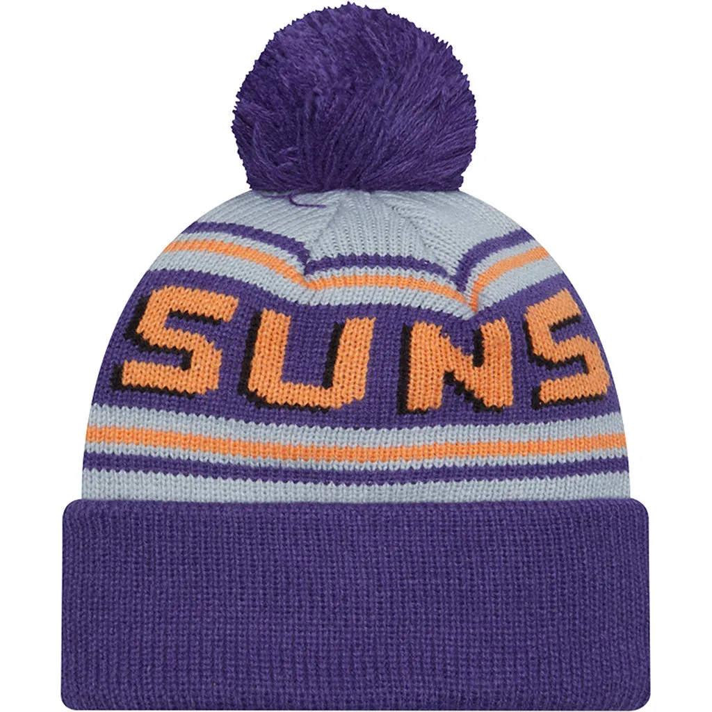 NBA Phoenix Suns New Era Pom Wordmark Knit Hat - Purple