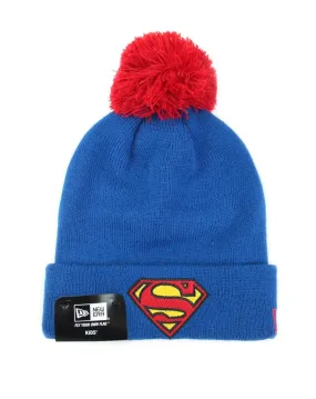 New Era Superman Bobble Cuff Kids Knit Hat