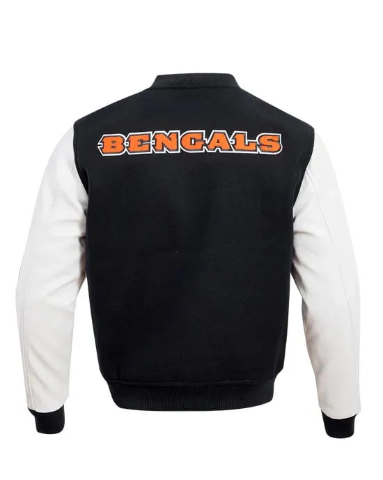 NFL CINCINNATI BENGALS CLASSIC WOOL VARSITY JACKET | NFL LEATHER JACKET