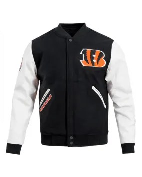 NFL CINCINNATI BENGALS CLASSIC WOOL VARSITY JACKET | NFL LEATHER JACKET
