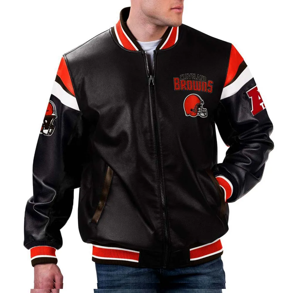 NFL Cleveland Browns Leather Jacket