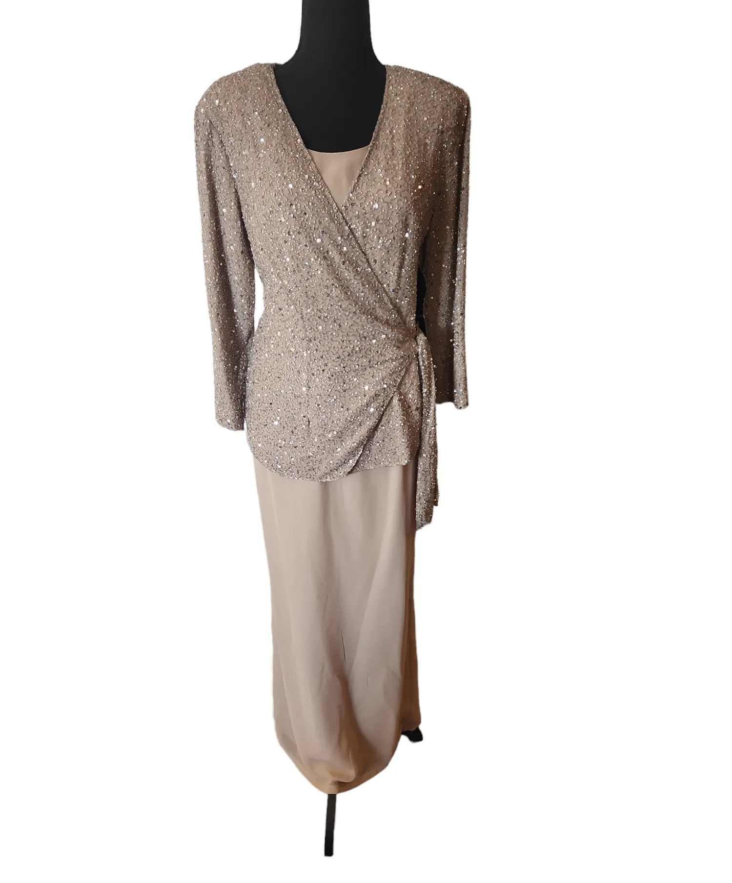 (NWT) JKARA New York - Beige Two-Piece Dress