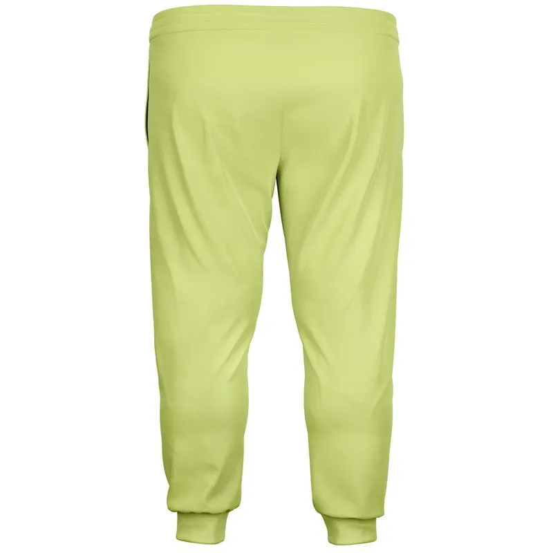 Pastel Yellow Warm Green Joggers | Unisex | with PLUS sizes | Bright Pastel Yellow Warm Green | C15M0Y60K0