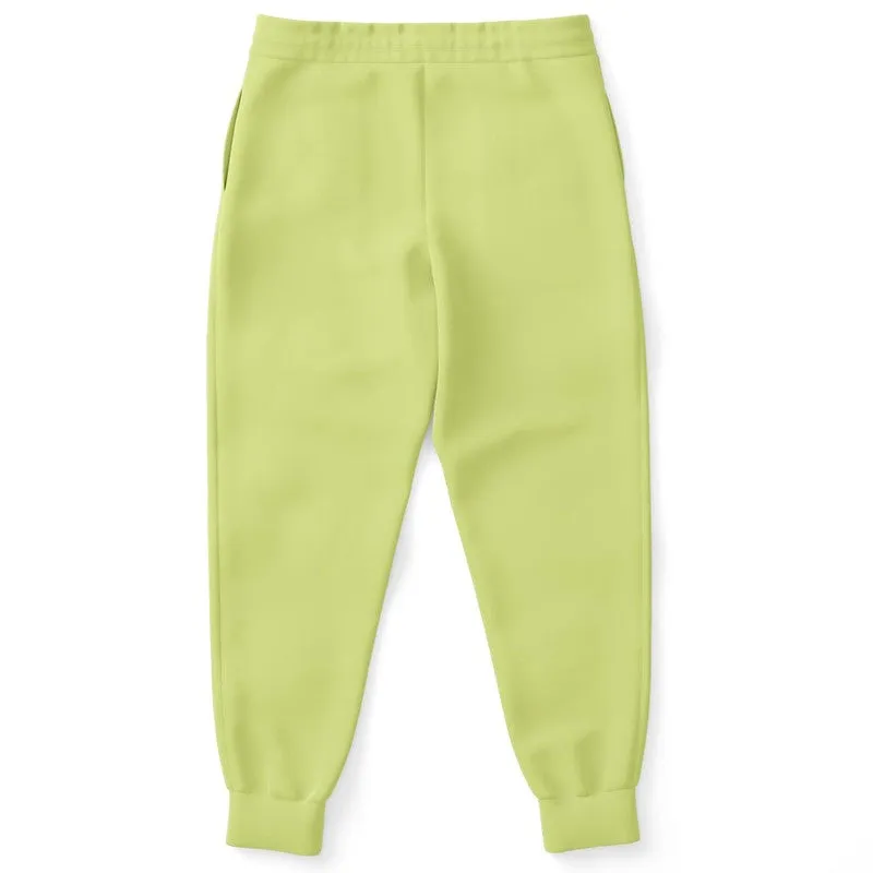 Pastel Yellow Warm Green Joggers | Unisex | with PLUS sizes | Bright Pastel Yellow Warm Green | C15M0Y60K0