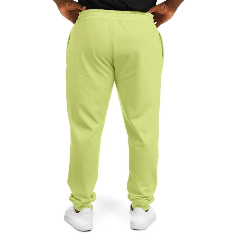 Pastel Yellow Warm Green Joggers | Unisex | with PLUS sizes | Bright Pastel Yellow Warm Green | C15M0Y60K0