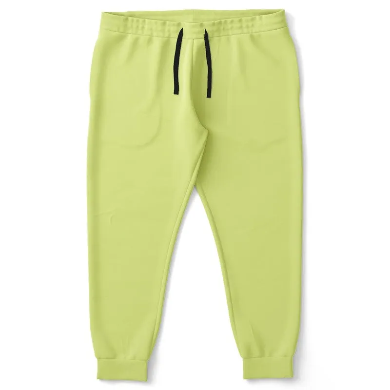 Pastel Yellow Warm Green Joggers | Unisex | with PLUS sizes | Bright Pastel Yellow Warm Green | C15M0Y60K0