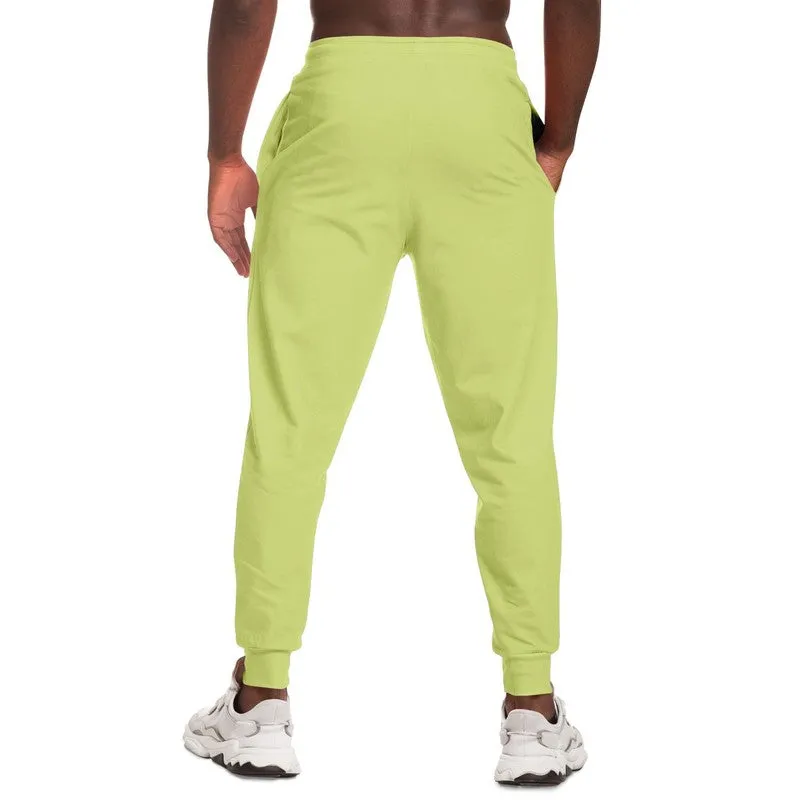 Pastel Yellow Warm Green Joggers | Unisex | with PLUS sizes | Bright Pastel Yellow Warm Green | C15M0Y60K0