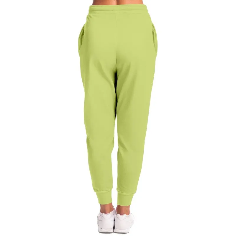 Pastel Yellow Warm Green Joggers | Unisex | with PLUS sizes | Bright Pastel Yellow Warm Green | C15M0Y60K0