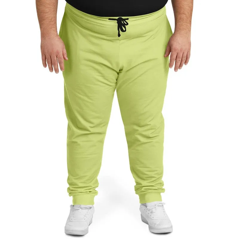 Pastel Yellow Warm Green Joggers | Unisex | with PLUS sizes | Bright Pastel Yellow Warm Green | C15M0Y60K0