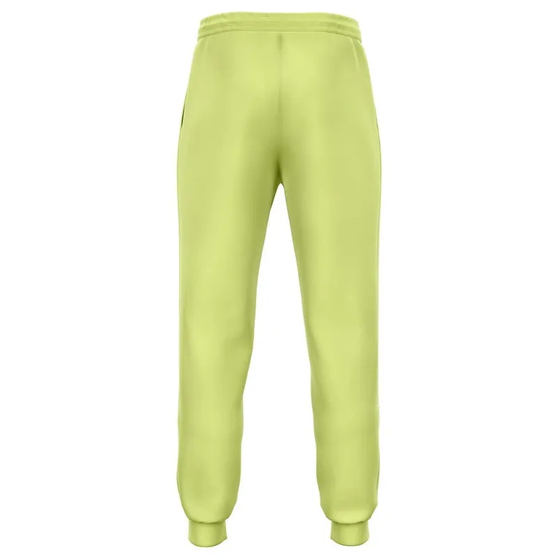 Pastel Yellow Warm Green Joggers | Unisex | with PLUS sizes | Bright Pastel Yellow Warm Green | C15M0Y60K0