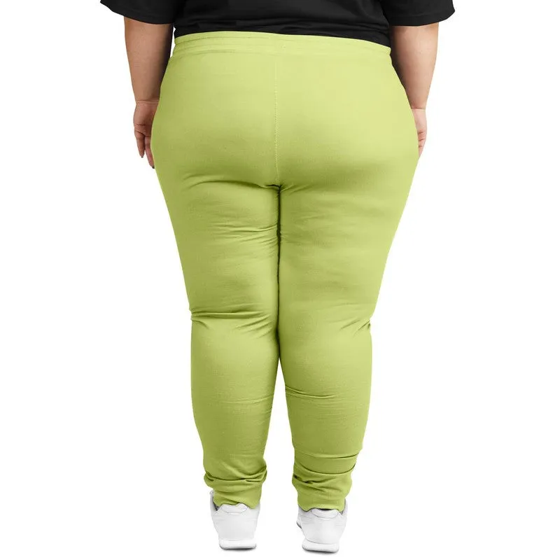 Pastel Yellow Warm Green Joggers | Unisex | with PLUS sizes | Bright Pastel Yellow Warm Green | C15M0Y60K0
