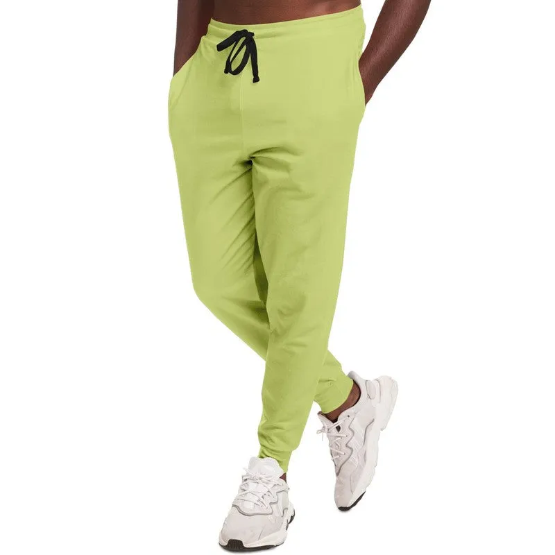 Pastel Yellow Warm Green Joggers | Unisex | with PLUS sizes | Bright Pastel Yellow Warm Green | C15M0Y60K0