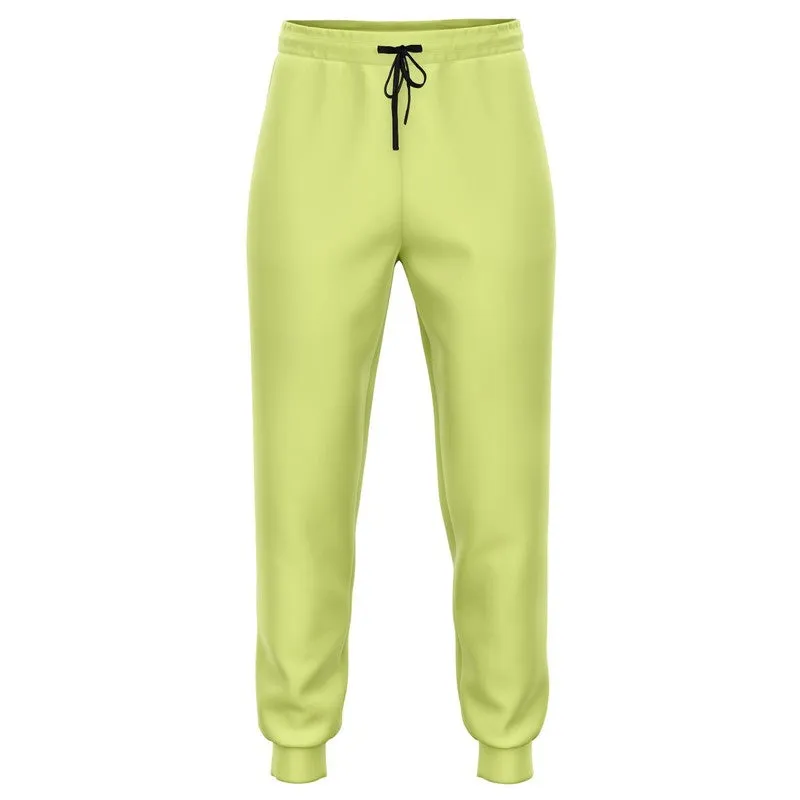 Pastel Yellow Warm Green Joggers | Unisex | with PLUS sizes | Bright Pastel Yellow Warm Green | C15M0Y60K0