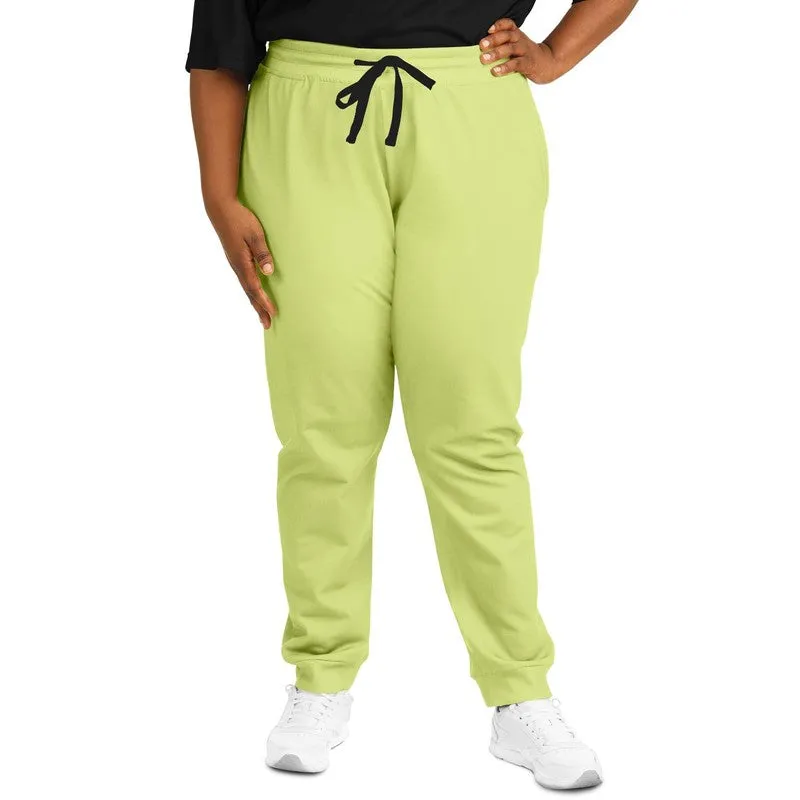 Pastel Yellow Warm Green Joggers | Unisex | with PLUS sizes | Bright Pastel Yellow Warm Green | C15M0Y60K0