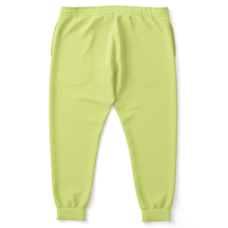 Pastel Yellow Warm Green Joggers | Unisex | with PLUS sizes | Bright Pastel Yellow Warm Green | C15M0Y60K0
