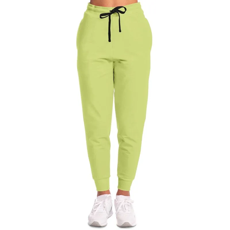 Pastel Yellow Warm Green Joggers | Unisex | with PLUS sizes | Bright Pastel Yellow Warm Green | C15M0Y60K0