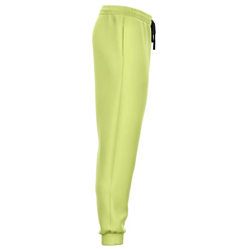 Pastel Yellow Warm Green Joggers | Unisex | with PLUS sizes | Bright Pastel Yellow Warm Green | C15M0Y60K0
