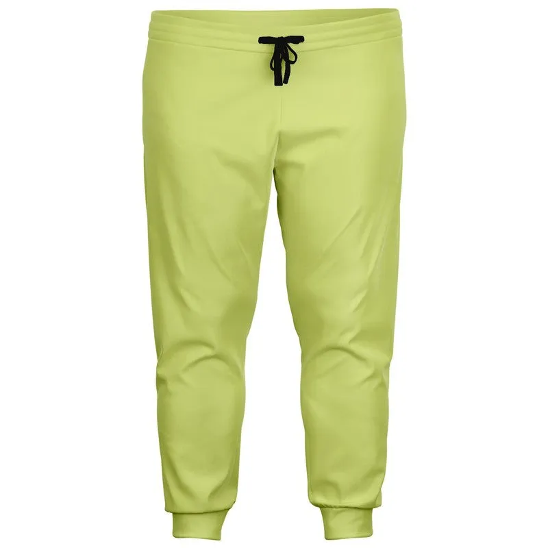 Pastel Yellow Warm Green Joggers | Unisex | with PLUS sizes | Bright Pastel Yellow Warm Green | C15M0Y60K0