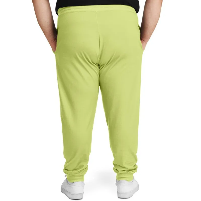 Pastel Yellow Warm Green Joggers | Unisex | with PLUS sizes | Bright Pastel Yellow Warm Green | C15M0Y60K0