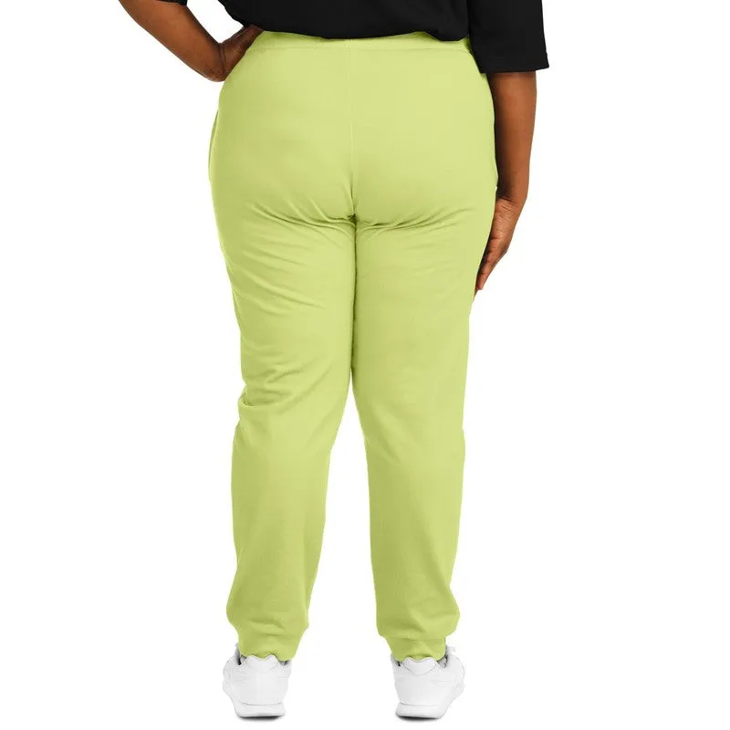 Pastel Yellow Warm Green Joggers | Unisex | with PLUS sizes | Bright Pastel Yellow Warm Green | C15M0Y60K0