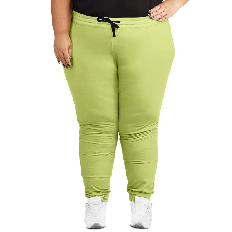 Pastel Yellow Warm Green Joggers | Unisex | with PLUS sizes | Bright Pastel Yellow Warm Green | C15M0Y60K0