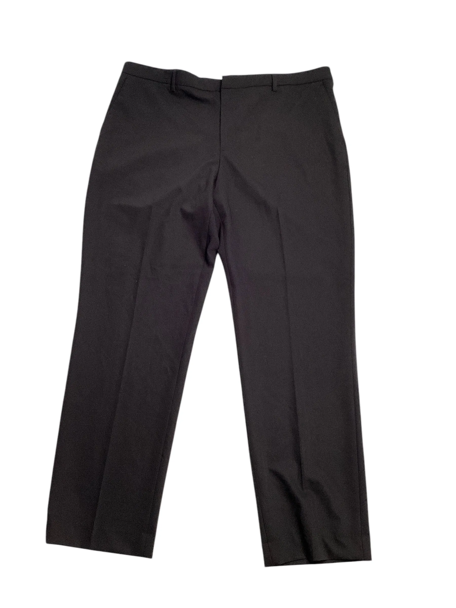 Perry Ellis Mens Modern fit Dress Pants 40 / 32 Black Solid Stretch