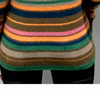 RETRO STRIPE POOR BOY TURTLENECK SWEATER