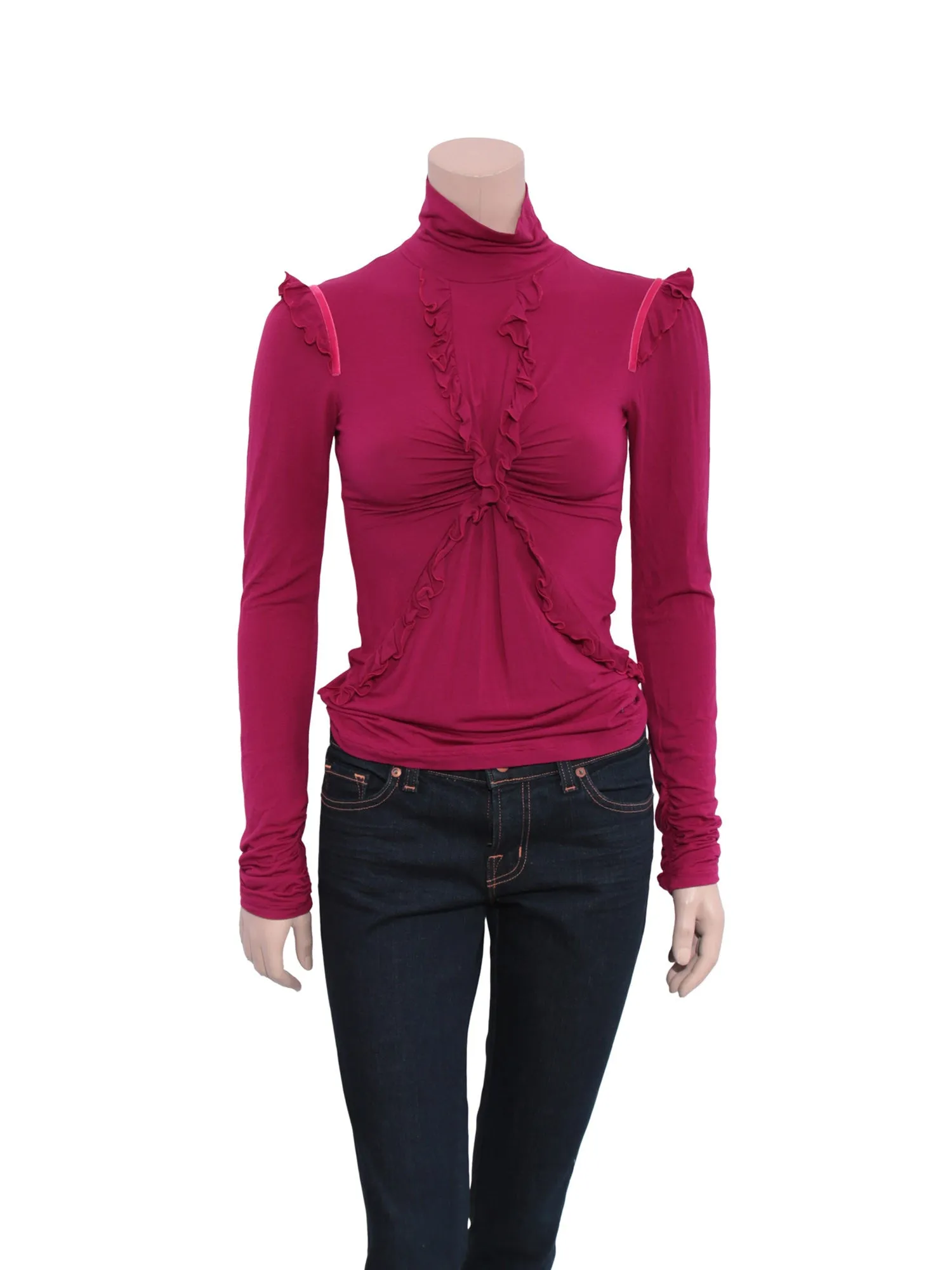Ruffle Turtleneck