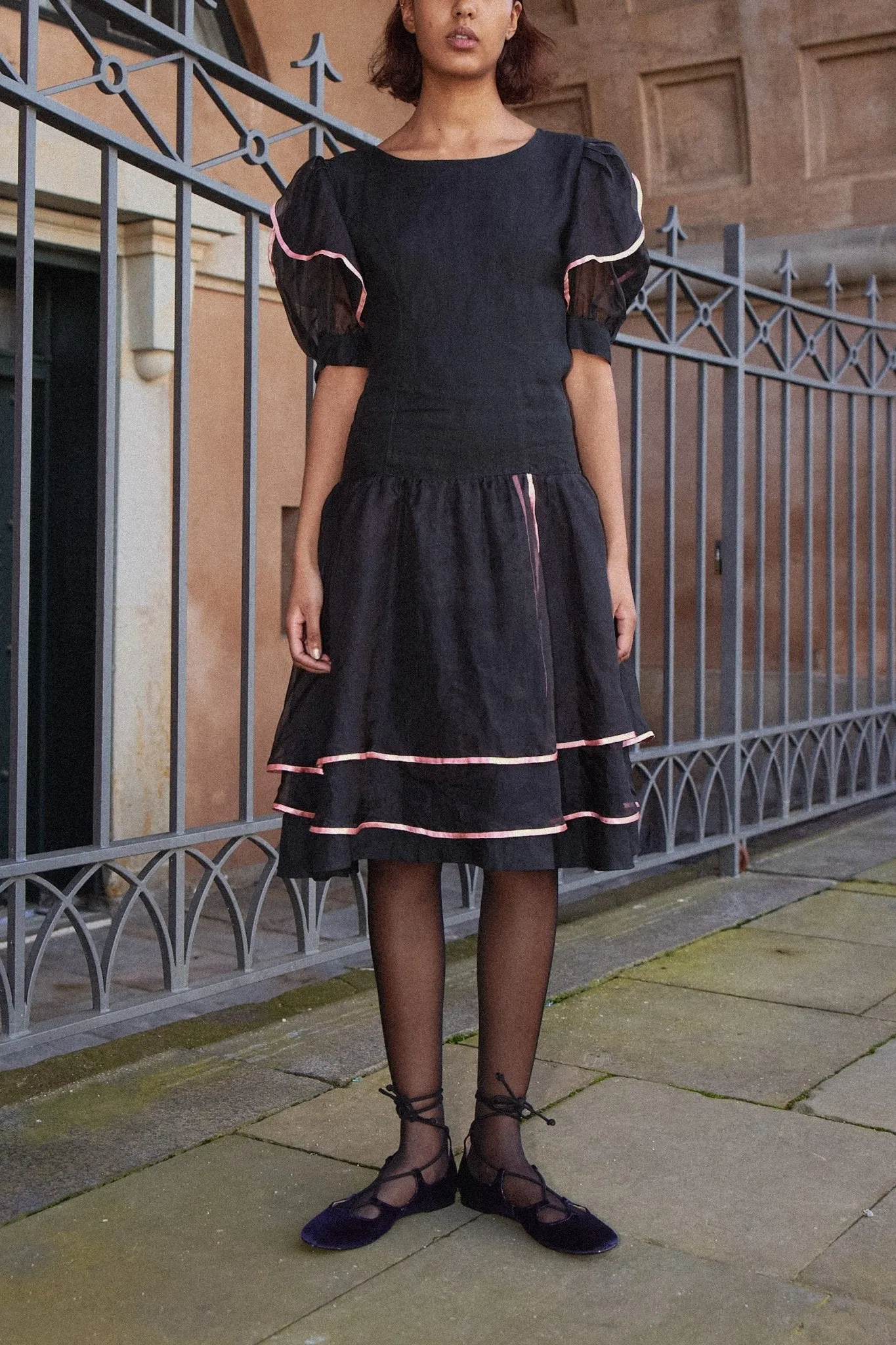 Silk Ruffle Dress