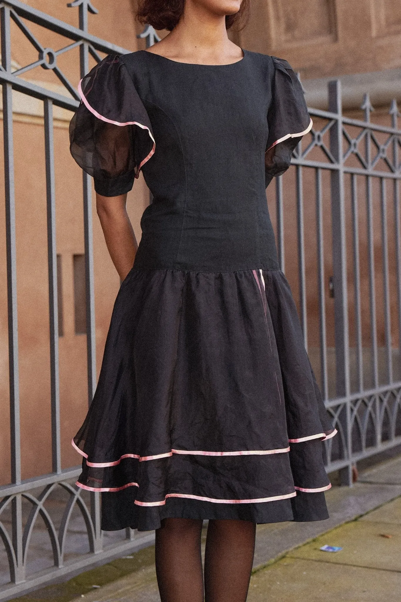 Silk Ruffle Dress