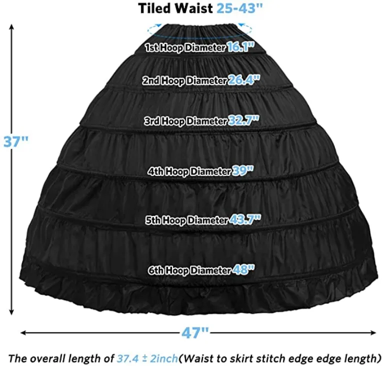 Six Tier Hoop Skirt