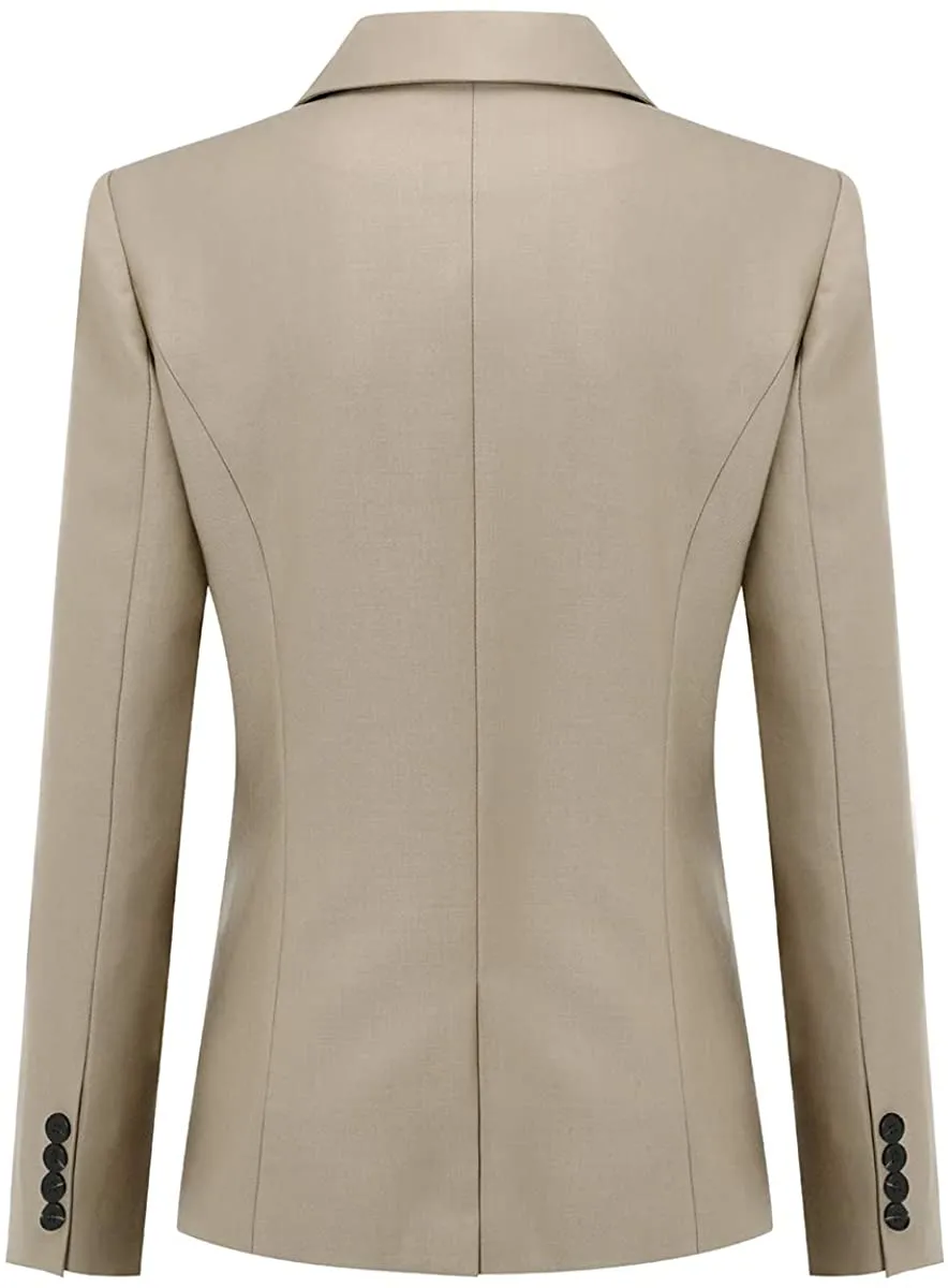 Sophisticated Light Blue 2pc Office Work Blazer and Pants Set