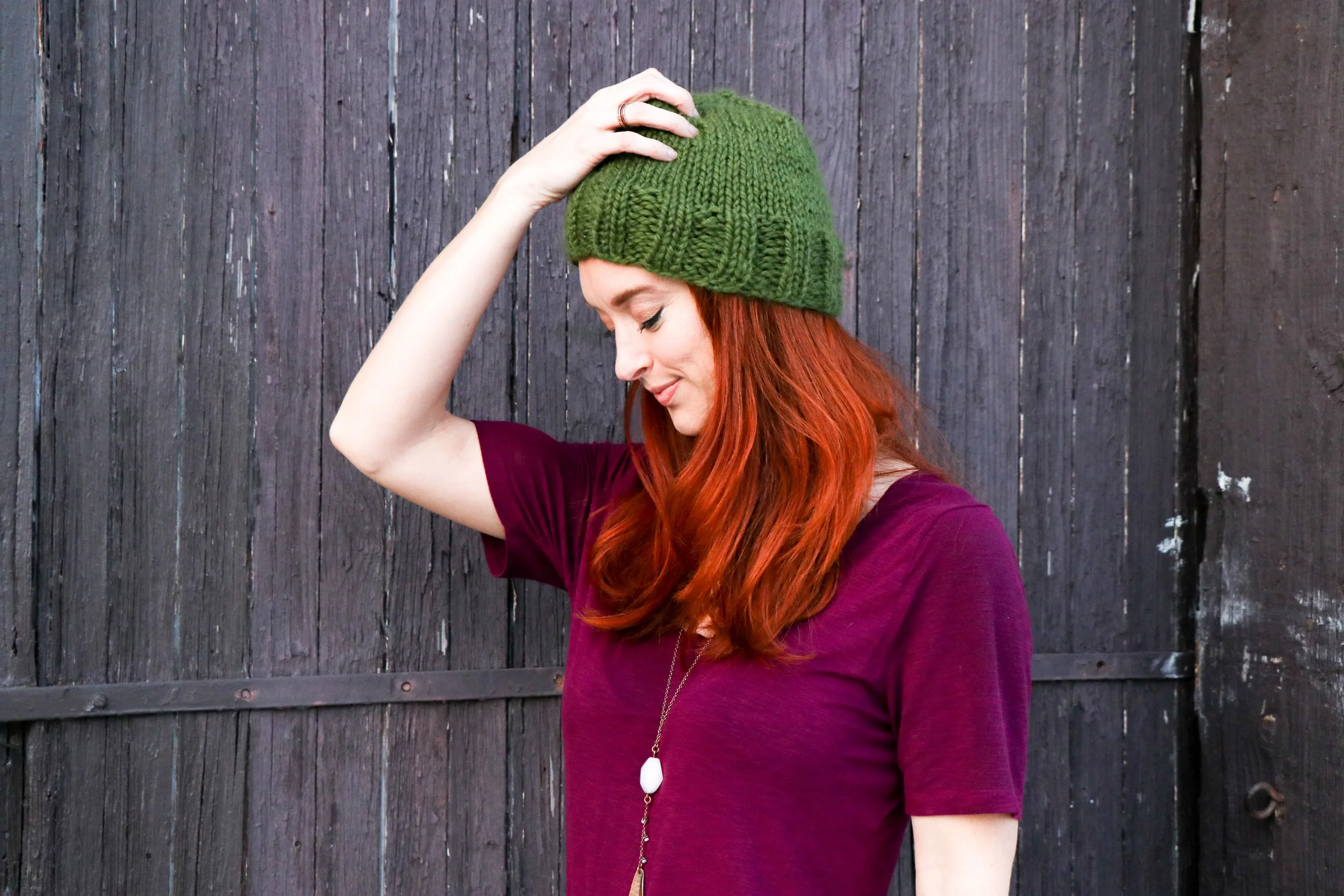 The Savage : Hand Knit Skull Hat