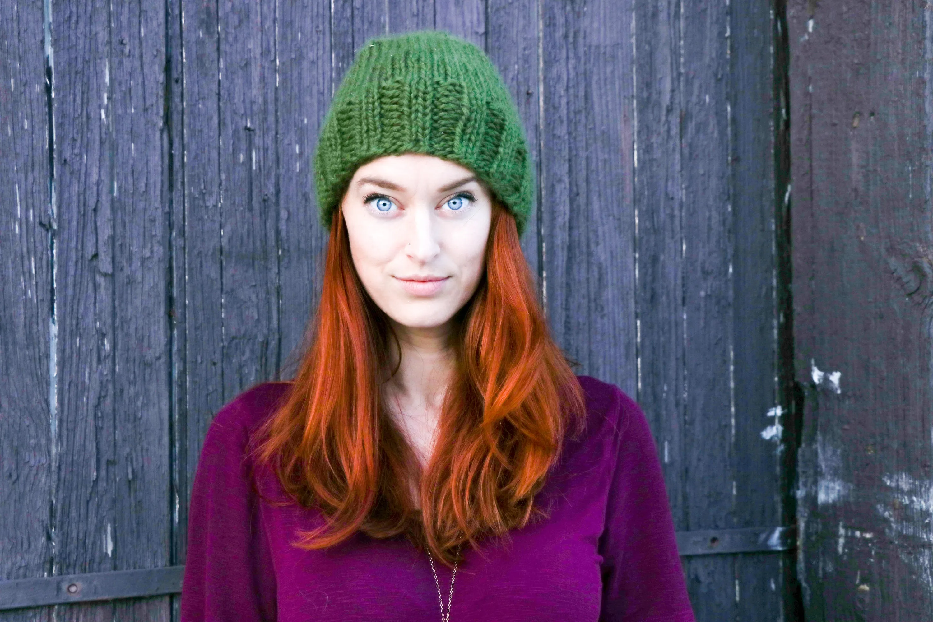 The Savage : Hand Knit Skull Hat