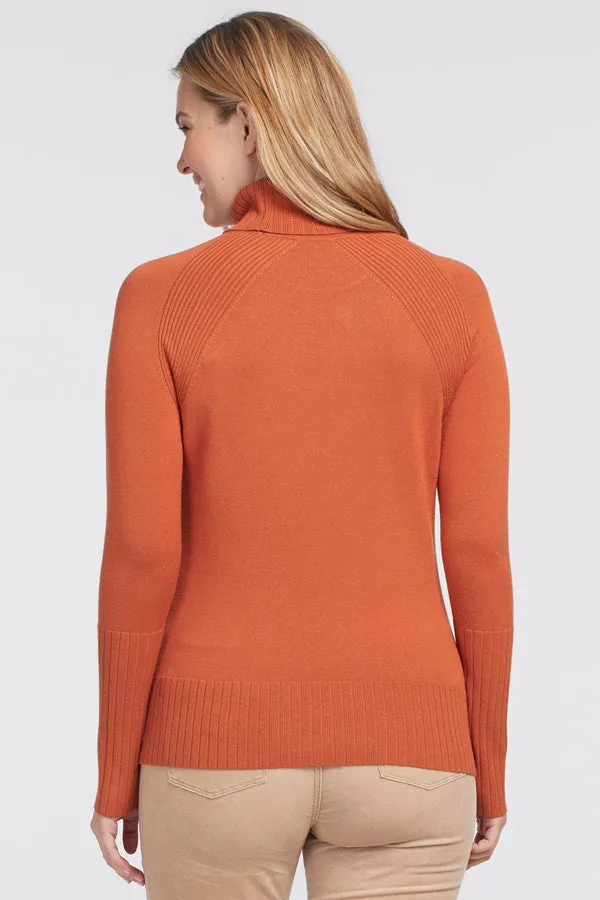 Tribal Soft Rib Turtleneck Top