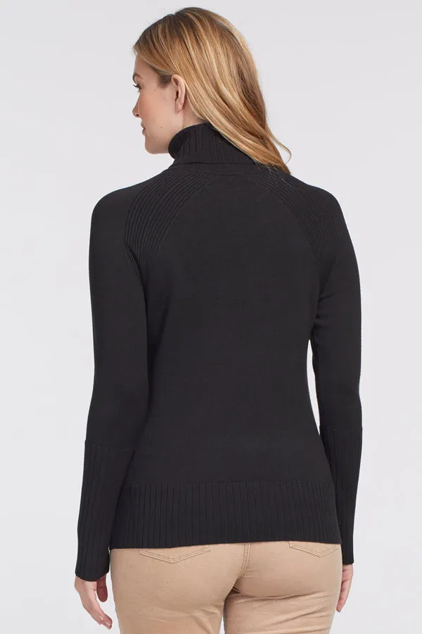 Tribal Soft Rib Turtleneck Top