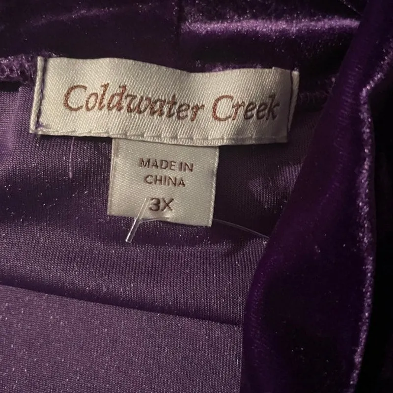 Velvet Dream: Radiant Purple Tunic Top - Size 3x by Coldwater Creek