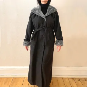 Vintage Gray Cashmere Blend Long Coat - My Way