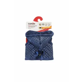 Winter harness with hood - blue - size XS