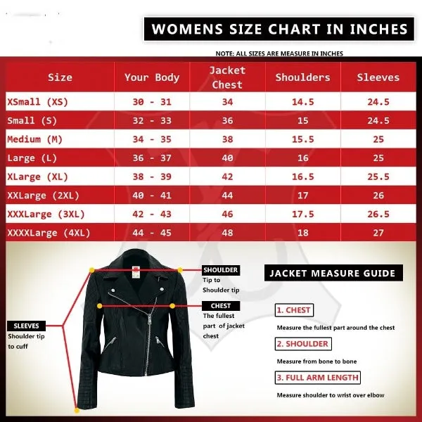 Women Black Quilted Motorcycle Leather Jacket