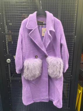 Wool Coat in lilac - AWL4005