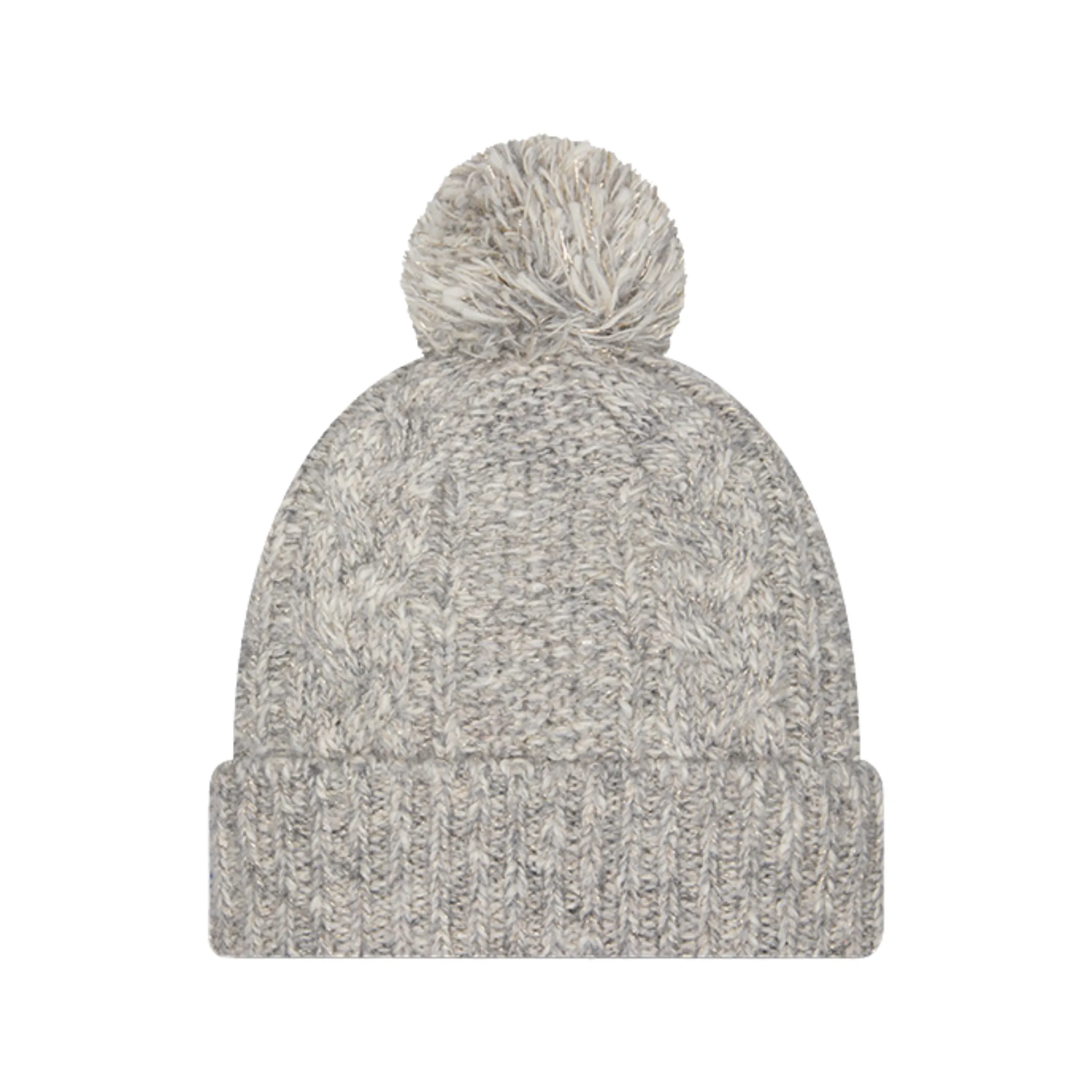 Youth Girls New Era Bills Gray Shimmer Knit Pom