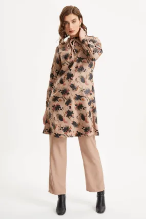 ZRF Women Black Patterned Tunic Pants Suit - Créteil